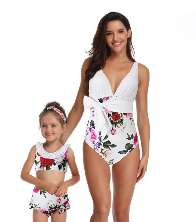 F4727-2 mother and daughter swimsuit mommy and me swimwear bikini